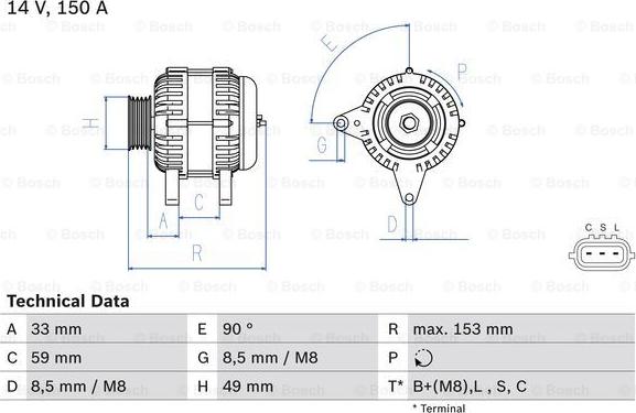 BOSCH 0 986 083 540 - Generator / Alternator aaoparts.ro
