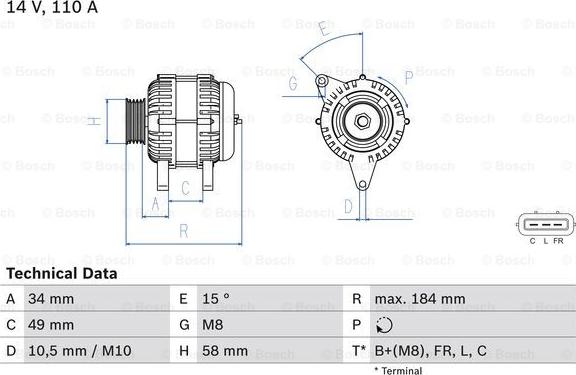 BOSCH 0 986 083 640 - Generator / Alternator aaoparts.ro