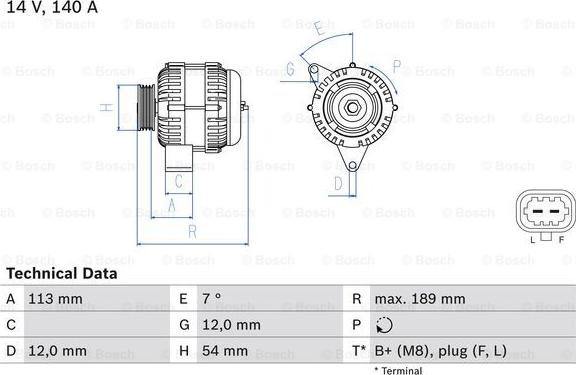 BOSCH 0 986 083 820 - Generator / Alternator aaoparts.ro