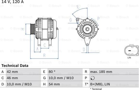 BOSCH 0 986 083 260 - Generator / Alternator aaoparts.ro