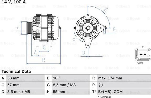 BOSCH 0 986 083 200 - Generator / Alternator aaoparts.ro