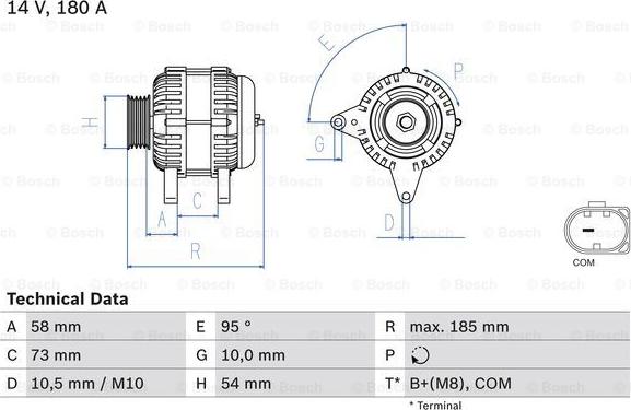 BOSCH 0 986 082 850 - Generator / Alternator aaoparts.ro