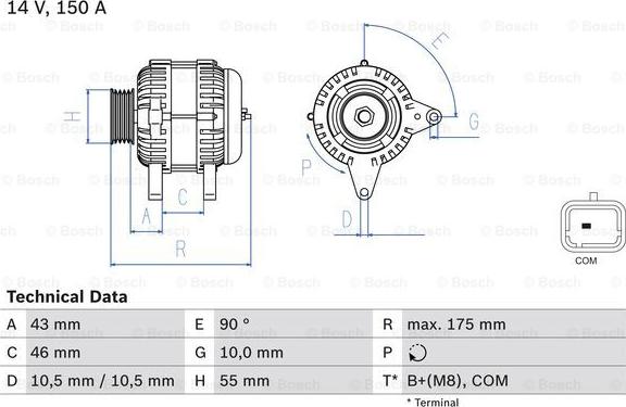 BOSCH 0 986 082 240 - Generator / Alternator aaoparts.ro