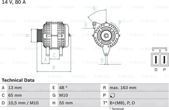 BOSCH 0 986 082 710 - Generator / Alternator aaoparts.ro