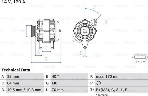 BOSCH 0 986 082 720 - Generator / Alternator aaoparts.ro