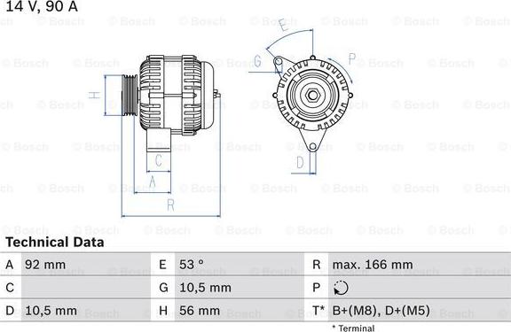 BOSCH 0 986 039 860 - Generator / Alternator aaoparts.ro