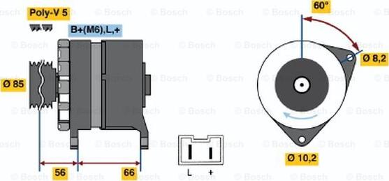 BOSCH 0 986 034 871 - Generator / Alternator aaoparts.ro