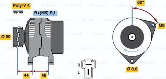 BOSCH 0 986 035 291 - Generator / Alternator aaoparts.ro