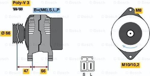 BOSCH 0 986 036 471 - Generator / Alternator aaoparts.ro