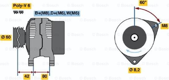 BOSCH 0 986 036 690 - Generator / Alternator aaoparts.ro