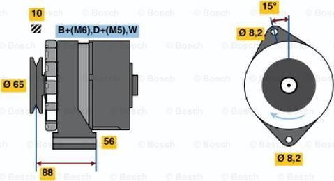 BOSCH 0 986 036 250 - Generator / Alternator aaoparts.ro