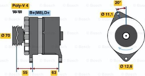 BOSCH 0 986 036 780 - Generator / Alternator aaoparts.ro