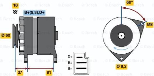 BOSCH 0 986 030 780 - Generator / Alternator aaoparts.ro