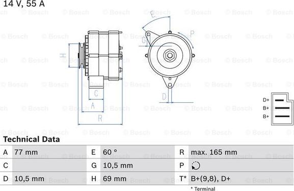 BOSCH 0 986 031 400 - Generator / Alternator aaoparts.ro