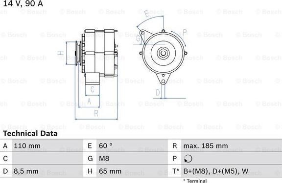 BOSCH 0 986 038 090 - Generator / Alternator aaoparts.ro