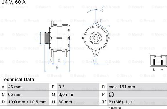 BOSCH 0 986 038 851 - Generator / Alternator aaoparts.ro
