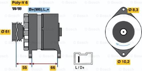 BOSCH 0 986 038 861 - Generator / Alternator aaoparts.ro