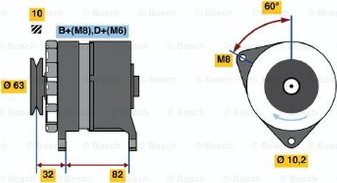 BOSCH 0 986 038 300 - Generator / Alternator aaoparts.ro