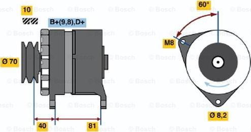 BOSCH 0 986 033 240 - Generator / Alternator aaoparts.ro