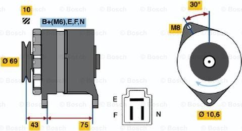 BOSCH 0 986 032 591 - Generator / Alternator aaoparts.ro