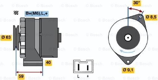 BOSCH 0 986 032 261 - Generator / Alternator aaoparts.ro
