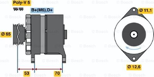 BOSCH 0 986 037 150 - Generator / Alternator aaoparts.ro
