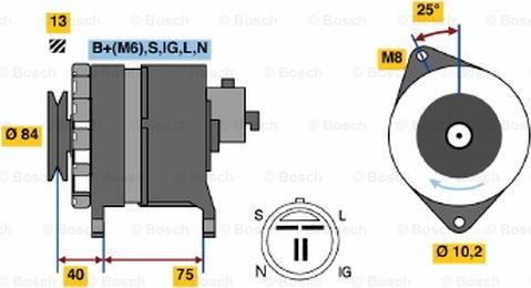 BOSCH 0 986 037 841 - Generator / Alternator aaoparts.ro