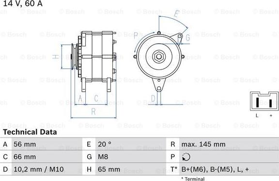 BOSCH 0 986 037 321 - Generator / Alternator aaoparts.ro