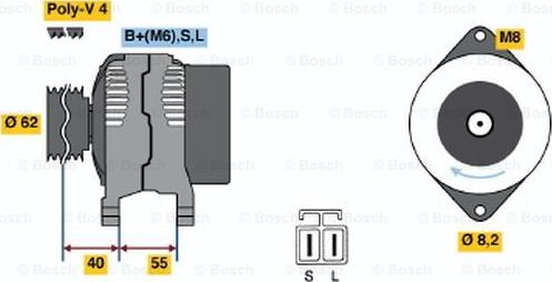 BOSCH 0 986 037 201 - Generator / Alternator aaoparts.ro