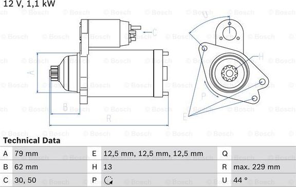 BOSCH 0 986 029 110 - Starter aaoparts.ro