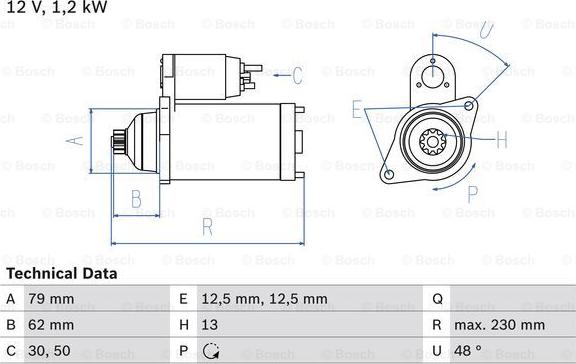 BOSCH 0 986 029 120 - Starter aaoparts.ro