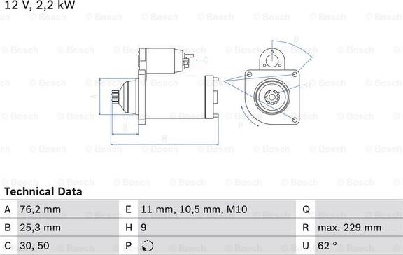 BOSCH 0 986 024 050 - Starter aaoparts.ro