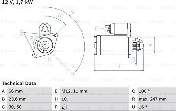 BOSCH 0 986 024 030 - Starter aaoparts.ro