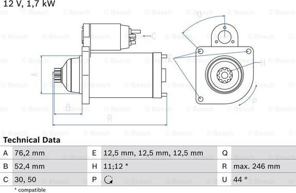 BOSCH 0 986 024 100 - Starter aaoparts.ro