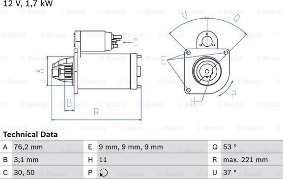 BOSCH 0 986 025 190 - Starter aaoparts.ro