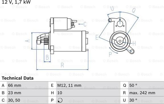BOSCH 0 986 025 240 - Starter aaoparts.ro