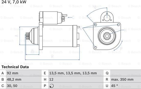 BOSCH 0 986 025 270 - Starter aaoparts.ro