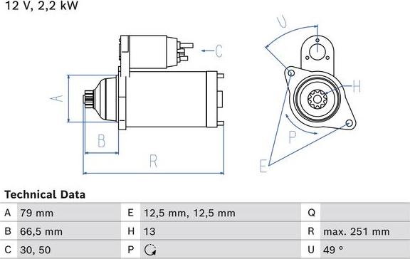 BOSCH 0 986 026 340 - Starter aaoparts.ro