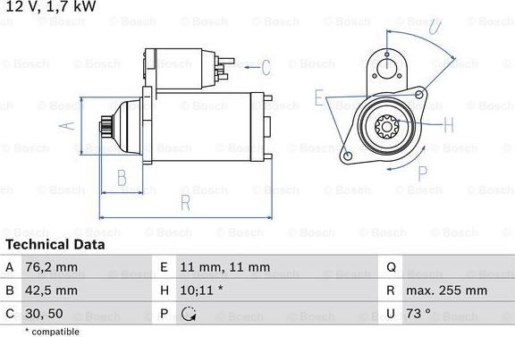 BOSCH 0 986 020 280 - Starter aaoparts.ro