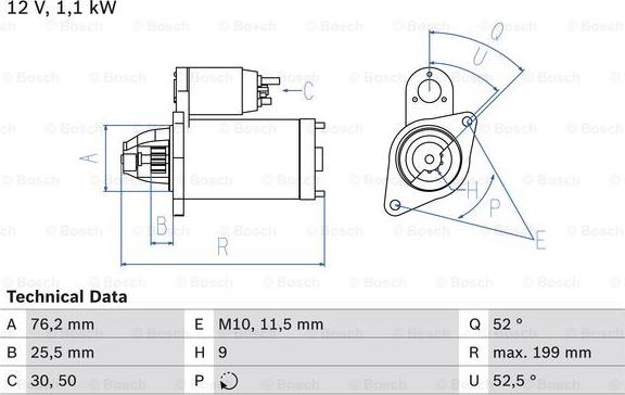 BOSCH 0 986 021 500 - Starter aaoparts.ro