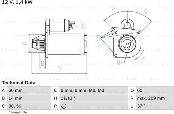 BOSCH 0 986 021 651 - Starter aaoparts.ro