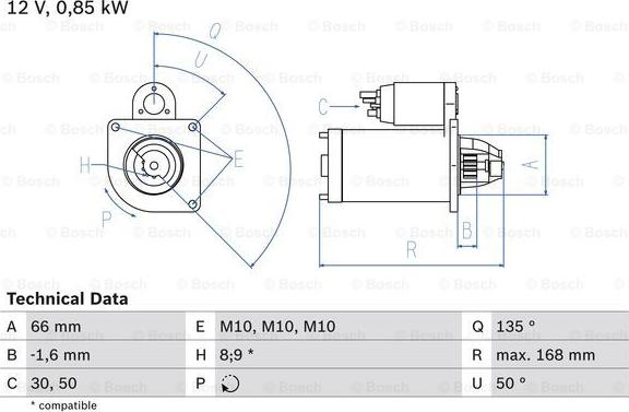 BOSCH 0 986 021 051 - Starter aaoparts.ro