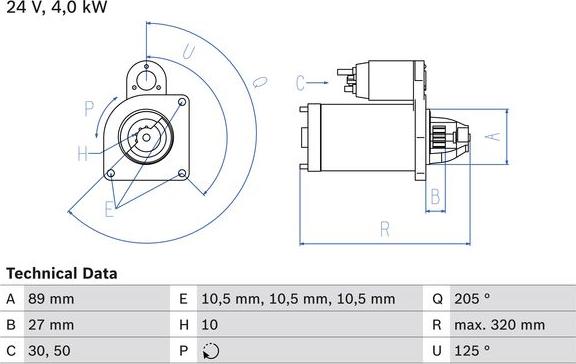 BOSCH 0 986 021 190 - Starter aaoparts.ro