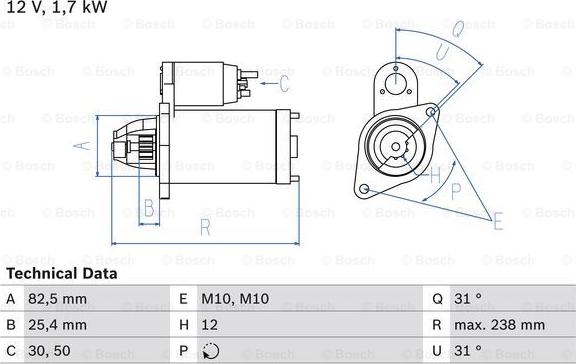 BOSCH 0 986 021 360 - Starter aaoparts.ro