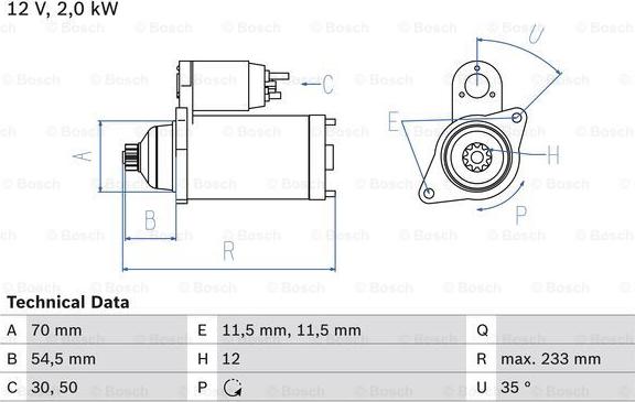 BOSCH 0 986 023 540 - Starter aaoparts.ro