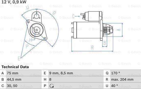BOSCH 0 986 023 520 - Starter aaoparts.ro