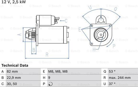 BOSCH 0 986 023 120 - Starter aaoparts.ro