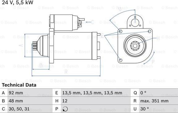 BOSCH 0 986 023 270 - Starter aaoparts.ro