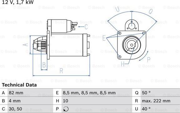 BOSCH 0 986 022 061 - Starter aaoparts.ro