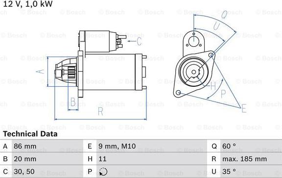 BOSCH 0 986 027 030 - Starter aaoparts.ro